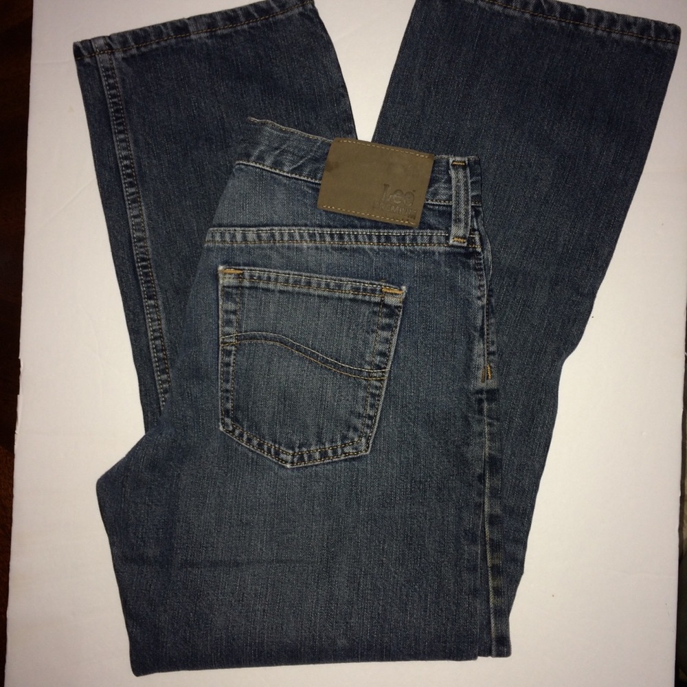 Lee Premium 14 Husky Blue Straight Leg Jeans
